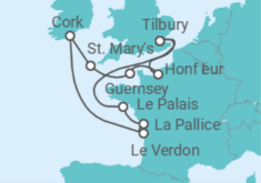 Summertime Gardens of the Channel Islands & Northern France Cruise itinerary  - Ambassador Cruise Line