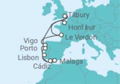 Easter Voyage to France, Spain & Portugal Cruise itinerary  - Ambassador Cruise Line