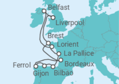 Delights of Western France & Spain Explorer Cruise itinerary  - Ambassador Cruise Line