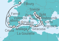 Gems of the Adriatic & Mediterranean Autumn Sun Cruise itinerary  - Ambassador Cruise Line