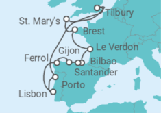 Vistas of France, Spain & Portugal Cruise itinerary  - Ambassador Cruise Line