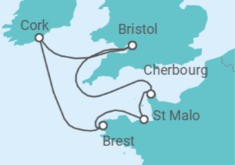 Coastlines of France & Ireland Cruise itinerary  - Ambassador Cruise Line