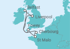 Coastlines of Cornwall & Northern France Cruise itinerary  - Ambassador Cruise Line