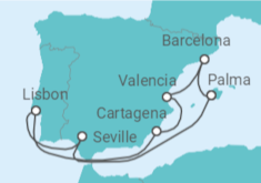 Spain, Portugal Cruise itinerary  - AIDA