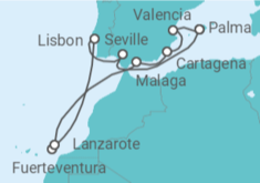 Spain, Portugal Cruise itinerary  - AIDA