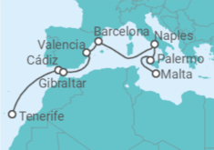 Spain, Gibraltar, Italy Cruise itinerary  - PO Cruises