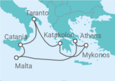 Malta, Italy, Greece Cruise itinerary  - Costa Cruises