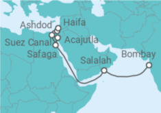 Mumbai to Haifa Cruise itinerary  - Silversea