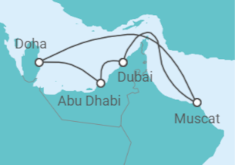 Festive Cruise in the Emirates, Oman & Qatar +Flights Cruise itinerary  - Costa Cruises