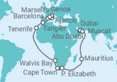 Abu Dhabi to Marseille (France) Cruise itinerary  - Costa Cruises