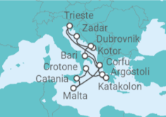 Malta, Italy, Greece, Montenegro, Croatia Cruise itinerary  - AIDA