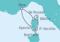 Hiking cruise - Corsica reveals its hidden treasures (port-to-port package) Cruise itinerary  - CroisiMer