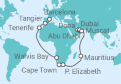 Doha (Qatar) to Barcelona Cruise itinerary  - Costa Cruises