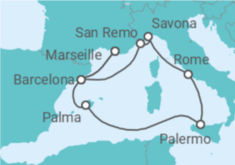 Spain, Italy Cruise itinerary  - Costa Cruises