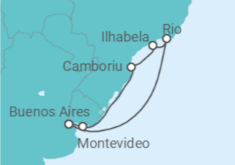 Brazil, Uruguay, Argentina Cruise itinerary  - Costa Cruises