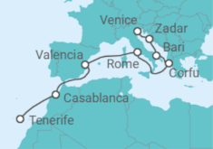 Tenerife to Venice Cruise itinerary  - MSC Cruises