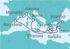 Greece, Turkey, Spain, France, Italy Cruise itinerary  - Costa Cruises