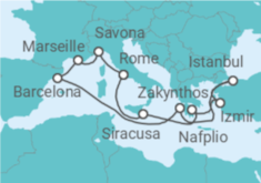 Italy, Greece, Turkey, Spain, France Cruise itinerary  - Costa Cruises