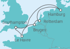 Belgium, France, United Kingdom, Germany All Inc. Cruise itinerary  - MSC Cruises