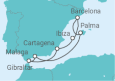 Spain, Gibraltar Cruise itinerary  - AIDA