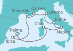 Italy, France, Spain Cruise itinerary  - AIDA