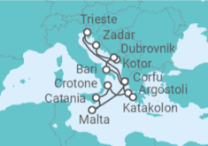 Malta, Italy, Greece, Montenegro, Croatia Cruise itinerary  - AIDA