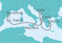 Montenegro, Greece, Italy, Spain Cruise itinerary  - Holland America Line