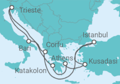 Greece, Turkey, Italy All Inc. Cruise itinerary  - MSC Cruises