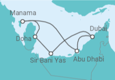 United Arab Emirates, Qatar Cruise itinerary  - AIDA