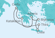 Aegean Shores (Discovery 2) Cruise itinerary  - Marella Cruises