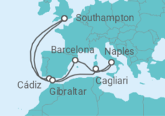 Spain, Italy, Gibraltar Cruise itinerary  - PO Cruises