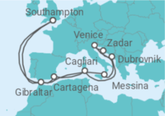 Spain, Italy, Croatia, Gibraltar Cruise itinerary  - PO Cruises