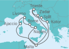 Montenegro, Croatia, Italy, Malta, France Cruise itinerary  - PO Cruises