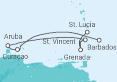 Caribbean Fly-Cruise  Cruise itinerary  - PO Cruises