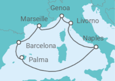 Spain, Italy, France Cruise itinerary  - MSC Cruises