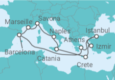 Spain, France, Italy, Greece, Turkey Cruise itinerary  - Costa Cruises