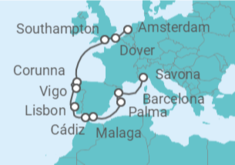 England, Spain, Portugal, Balearic Islands, Italy Cruise itinerary  - Costa Cruises