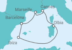 French Daze & Ibiza Nights Cruise itinerary  - Virgin Voyages