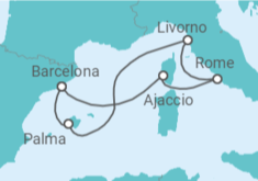Italy, France, Spain Cruise itinerary  - AIDA