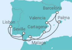 Spain, Portugal Cruise itinerary  - AIDA