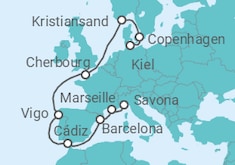 Germany, Denmark, Norway, France, Spain, Italy Cruise itinerary  - Costa Cruises