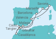France, Spain, Morocco, Gibraltar, Italy Cruise itinerary  - Costa Cruises