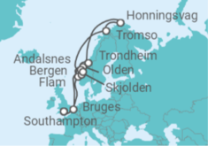 Norwegian Fjords with Simon Weston Cruise itinerary  - Princess Cruises