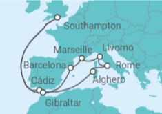Spain, France, Italy, Gibraltar Cruise itinerary  - Princess Cruises