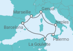 Tunisia, Italy & France Cruise itinerary  - MSC Cruises