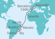 Brazil to France Cruise itinerary  - Costa Cruises