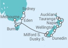 Sydney to Auckland Cruise itinerary  - Norwegian Cruise Line