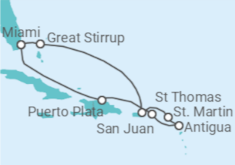 The Bahamas, Virgin Islands, Sint Maarten, Puerto Rico Cruise itinerary  - Norwegian Cruise Line