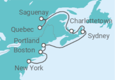 New York to Quebec Cruise itinerary  - Norwegian Cruise Line