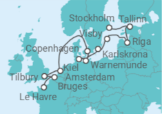 Stockholm to Le Havre (Paris) Cruise itinerary  - Norwegian Cruise Line